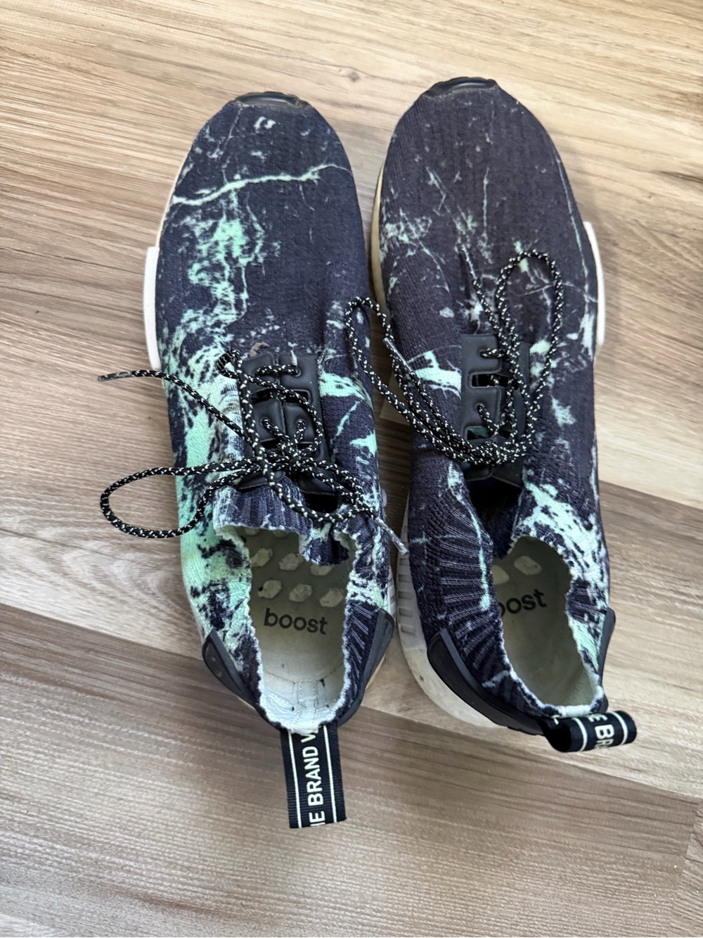 Adidas NMD R1 Primeknit Mint Marble Aero Green BB7996 Men’s 11 Boost